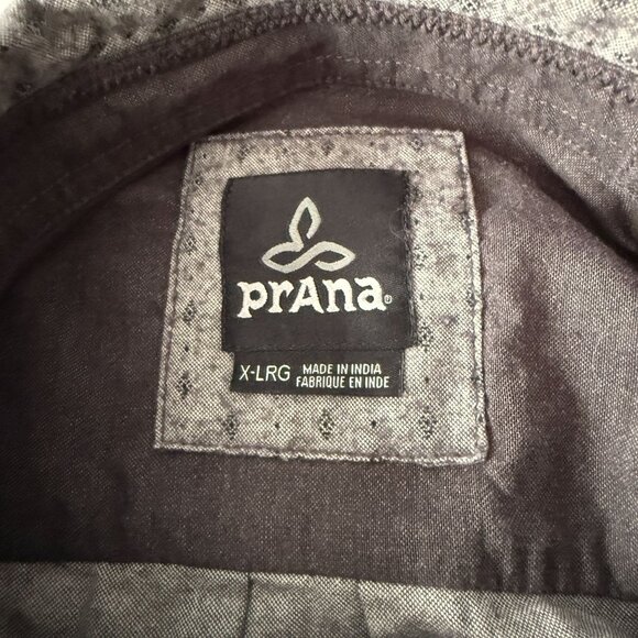 Mens Prana Grey Button-Up Long-Sleeve Shirt X-Large Cotton Blend Made In India - Picture 3 of 16